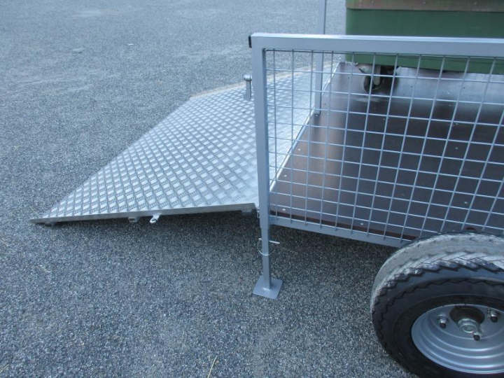 Remorque pour 2 bacs conteneur de 660L